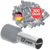 Kalitec AE412GR Aderendhülsen isoliert 4,0mm² grau 12mm lang  / 500 Stück