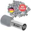 Kalitec AE07508GRSB Aderendhülsen isoliert 0,75mm² grau 8mm lang / 100 Stück