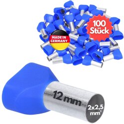 Kalitec AET2512BL Zwillingsaderendhülsen...