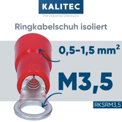 Kalitec RKSRM3,5 Ringkabelschuh isoliert 0,5-1mm²...