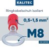 Kalitec RKSRM8 cosse de câble à anneau 0,5-1mm² isolée M8 rouge / RK07