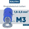 Kalitec RKSBM3 ring cable lug 1.5-2.5mmÂ² insulated M3 blue / RK09