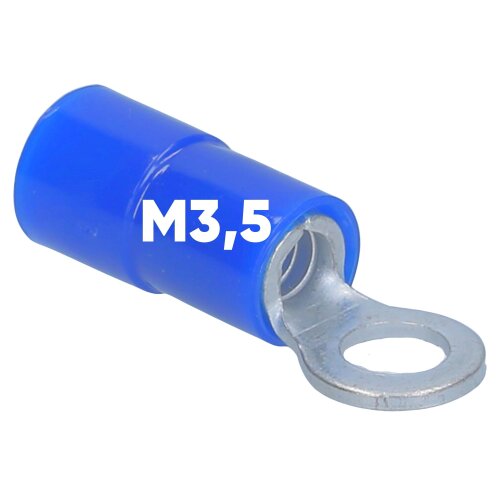 Końcówka kablowa Kalitec RKSBM3.5 oczkowa 1,5- 2,5mm² izolowana M3,5 niebieska / RK10