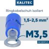 Końcówka kablowa Kalitec RKSBM3.5 oczkowa 1,5- 2,5mm² izolowana M3,5 niebieska / RK10