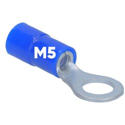 Kalitec RKSBM5 Ringkabelschuh isoliert M5 blau