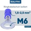Kalitec RKSBM6 Ð¿Ñ€ÑŠÑÑ‚ÐµÐ½Ð¾Ð²Ð¸Ð´ÐµÐ½ ÐºÐ°Ð±ÐµÐ»ÐµÐ½ Ð½Ð°ÐºÑ€Ð°Ð¹Ð½Ð¸Ðº 1,5- 2,5 mmÂ² Ð¸Ð·Ð¾Ð»Ð¸Ñ€Ð°Ð½ M6 ÑÐ¸Ð½ / RK13