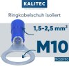 Kalitec RKSBM10 ring cable lug 1.5- 2.5mmÂ² insulated M10 blue / RK15