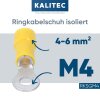 Kalitec RKSGM4 Ringkabelschuh 4-6mm² isoliert M4 gelb