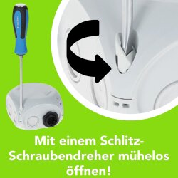 Scatola di connessione per centrale elettrica da balcone con giunto Wieland RST20i3 e terminali Wago