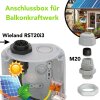 Scatola di connessione per centrale elettrica da balcone con giunto Wieland RST20i3 e terminali Wago