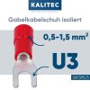 Kalitec GKSRU3 gaffelkabelsko isolert U3 rød / GK01