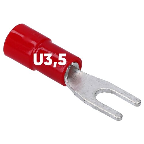 Kalitec GKSRU3.5 gaffel kabelsko isoleret U3.5 rød / GK02