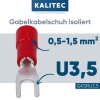 Kalitec GKSRU3.5 gaffel kabelsko isoleret U3.5 rød / GK02