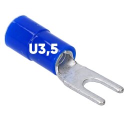 Kalitec GKSBU3,5 forked cable lug insulated U3,5 blue