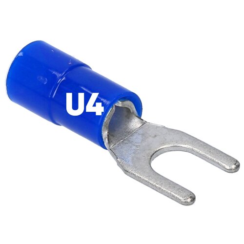 Kalitec GKSBU4 dakšu kabeļa uzgalis izolēts U4 zils