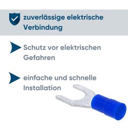Καλώδιο πιρουνιού Kalitec GKSBU6 με μόνωση U6 μπλε / GK10