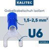 Καλώδιο πιρουνιού Kalitec GKSBU6 με μόνωση U6 μπλε / GK10