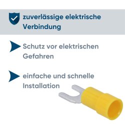 Viličasti kabelski čevelj Kalitec GKSGU4 izoliran U4 rumen