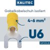 Kalitec GKSGU6 Gabelkabelschuh isoliert U6 gelb 4-6mm² AWG 12-10