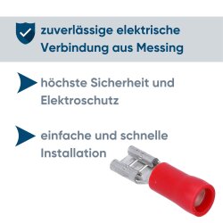 Kalitec FHR485 presa piatta 4,8x0,5 rossa 0,5-1,5mm² parzialmente isolata / FH03
