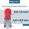 Kalitec FHR485 presa piatta 4,8x0,5 rossa 0,5-1,5mm² parzialmente isolata / FH03