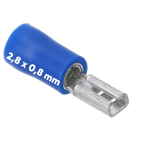 Kalitec FHB288 receptáculo plano 2,8x0,8 azul 1,5-2,5mm² parcialmente aislado / FH07