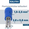 Kalitec FHB288 receptáculo plano 2,8x0,8 azul 1,5-2,5mm² parcialmente aislado / FH07
