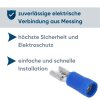 Kalitec FHB485 Flachsteckhülse 4,8x0,5 blau 1,5-2,5mm²  teilisoliert