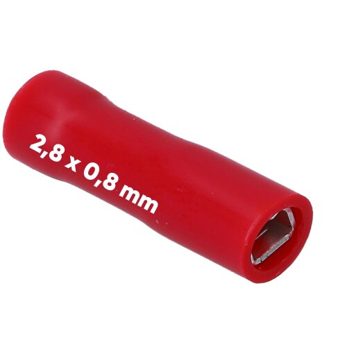 Kalitec FHVR288 Ð¿Ð»Ð¾ÑÑŠÐº ÑÑŠÐ´ 2.8x0.8 Ñ‡ÐµÑ€Ð²ÐµÐ½ 0.5-1.5mmÂ² Ð½Ð°Ð¿ÑŠÐ»Ð½Ð¾ Ð¸Ð·Ð¾Ð»Ð¸Ñ€Ð°Ð½