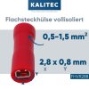 Kalitec FHVR288 Ð¿Ð»Ð¾ÑÑŠÐº ÑÑŠÐ´ 2.8x0.8 Ñ‡ÐµÑ€Ð²ÐµÐ½ 0.5-1.5mmÂ² Ð½Ð°Ð¿ÑŠÐ»Ð½Ð¾ Ð¸Ð·Ð¾Ð»Ð¸Ñ€Ð°Ð½