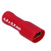 Kalitec FHVR485 receptáculo plano 4.8x0.5 rojo 0.5-1.5mm² completamente aislado / FV05