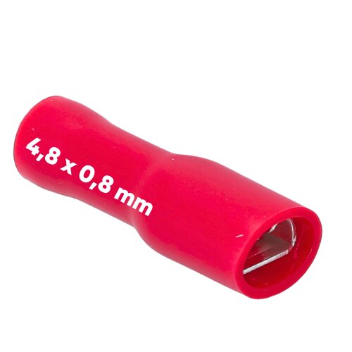 Kalitec FHVR488 ploščata posoda 4,8x0,8 rdeča 0,5-1,5 mm² popolnoma izolirana / FV06