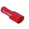 Kalitec FHVR638 Flachsteckhülse 6,3x0,8 rot 0,5-1,5mm² vollisoliert