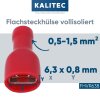 Kalitec FHVR638 Flachsteckhülse 6,3x0,8 rot 0,5-1,5mm² vollisoliert