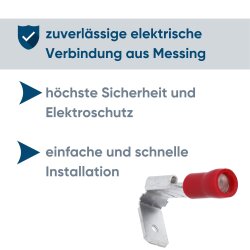 Kalitec FHAR638 带分支的刀片插座 6.3x0.8 红色 0.5-1mm² 部分绝缘