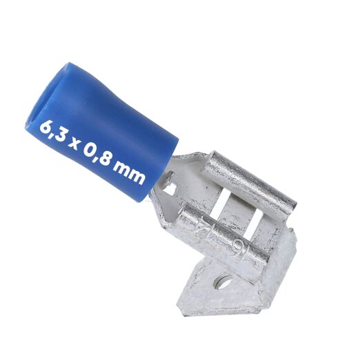 Kalitec FHAB638 带分支的刀片插座 6.3x0.8 蓝色 1.5-2.5mm² 部分绝缘