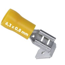 Kalitec FHAG638 blade receptacle with branch 6,3x0,8 yellow 4-6mm² partly insulated