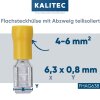Kalitec FHAG638 bladcontactdoos met aftakking 6,3x0,8 geel 4-6mm² gedeeltelijk geïsoleerd