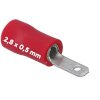 Kalitec FSR285 Flachstecker 2,8x0,5mm rot 0,5-1,5mm² teilisoliert