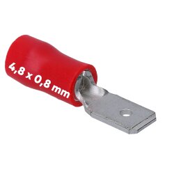 Kalitec FSR488 blade terminals 4,8x0,8mm red 0,5-1,5mm² partly insulated