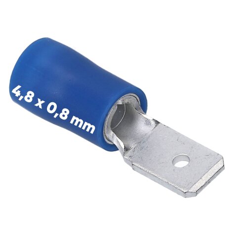 Kalitec FSB488 フラット コネクタ 4.8x0.8mm 青 1.5-2.5mm² 部分絶縁 / FS09