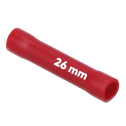 Kalitec SVR26 PVC insulated butt connector 0,5-1,5mm² red