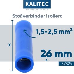 Kalitec SVB26 PVC isolierter Stoßverbinder...