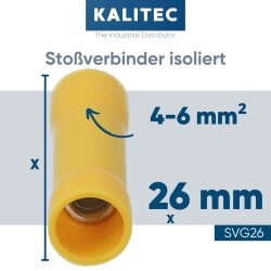 Kalitec SVG26 PVC Isolierte Stoßverbinder...