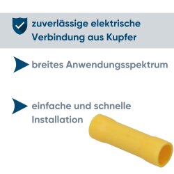 Kalitec SVG26 PVC Isolierte Stoßverbinder 4-6mm² gelb