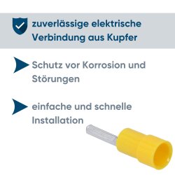 Kalitec SKG14 Stiftkabelschuh 4-6 mm² isoliert 14mm gelb