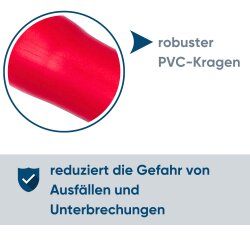 Kalitec RSR4 Rundstecker Stift 4mm rot teilisoliert