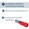 Kalitec RSR4 Rundstecker Stift 4mm rot teilisoliert
