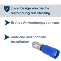 Kalitec RSB5 Rundstecker Stift 5mm blau teilisoliert