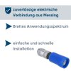 Kalitec RSB5 Rundstecker Stift 5mm blau teilisoliert